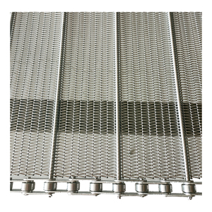 Cinta transportadora de malla de alambre de cifrado de espiga personalizada para alimentos y cosas pequeñas cinta transportadora de equilibrio compuesto de eslabones de cadena - Product Image 1