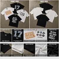 Kaos OEM 230 hingga 280gsm Gaya 90an Hiphop Sablon Kaos OEM Produsen Camisetas Kaos Putih Streetwear