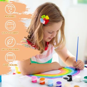Peinture acrylique pour enfants en gros, non toxique, bon marché, mini 3 ml, 12 couleurs, pot <span class=keywords><strong>à</strong></span> bande, séchage rapide, soluble dans l'eau - Product Image 4