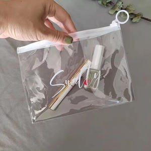 Maillot de bain givré en PVC biodégradable imprimé de logo personnalisé vêtements sac d'emballage en plastique Ziplock pochette cosmétique à fermeture éclair - Product Image 4