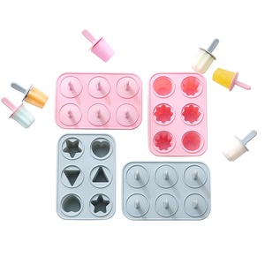 Stock Wholesale 6-Cavity Easy DIY Simple Reusable Silicone Popsicle Maker Ice Pop Tray Home Kitchen Freezer - Product Image 5
