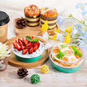 150ml/200ml/250ml PP Aluminum <b>Foil</b> Cupcake Pans with Plastic Lid Microwavable Eco-Friendly Food Grade Round/Square <b>Containers</b> - Product Image 4
