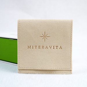 Bolsa de Embalaje de Joyería con Logotipo Personalizado, Bolsa de Exhibición de Joyería de Microfibra y Gamuza con Solapa de Terciopelo y Botones - Product Image 4