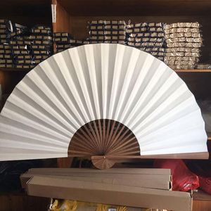 พัดไม้ไผ่คุณภาพสูง ขนาด 90 ซม. 100 ซม. ลายดอกไม้ สำหรับตกแต่งงานแต่งงาน งานปาร์ตี้ สไตล์พัดมือ - Product Image 3