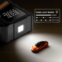 Portable Tire Inflator Air Compressor DC12V 150PSI Corded Car Tire Pump Digital Display Emergency Light