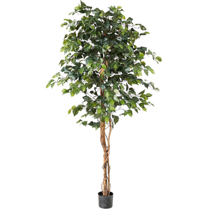 Decoración <span class=keywords><strong>interior</strong></span> suave de estilo nórdico, árboles grandes y plantas en maceta, simulación de plástico de suelo a suelo, Planta artificial verde - Product Image 4