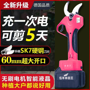 Wu Yang Electric Pruning Shears 60mm Opening Diameter Lithium Battery Powered For Thick Branches Garden Use - Product Image 3