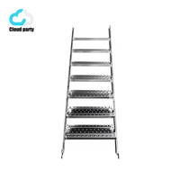 Tour d'escalier modulaire Cloud-Party Ringlock en acier Q355, hauteur réglable, escaliers de construction HDG