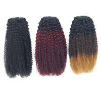 Extension de vrais cheveux bouclés crépus afro mongol non traités Clip ins 4A 4B 4C Clip de cheveux humains dans les extensions de cheveux