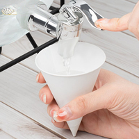 Gobelet en papier jetable écologique de 4,5 oz, impression personnalisée, design triangulaire pour les boissons