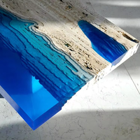SANKIN Résine Époxy 3:1 Mastic Adhésif Colle Coloré Rivière Table Art Revêtement Clair Non Bulle Pas De Jaunissement Haute Brillance Uv Résine