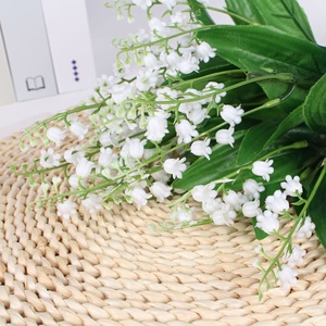 Fleur artificielle <span class=keywords><strong>pas</strong></span> chère de <span class=keywords><strong>muguet</strong></span> en plastique, centre de table pour la maison, décoration de mariage - Product Image 6