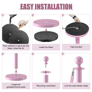 Hete Aanbieding Hotel Verkeersregeling Afzetpaal Barrière Roze Afzetpalen en Paal en Rode Loper - Product Image 4