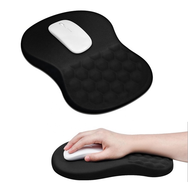 Hot Ergonomic Wrist Rest Mouse Pad Memory Foam & Rubber Wrist Support Concave and Convex Massage Soft Hand Rest Wrist Protector
