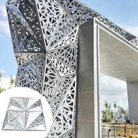 Sculpture Moderne en Aluminium, Mur Rideau 3D Anodisé, Design Contemporain, Anti-Corrosion, Art Extérieur Personnalisable