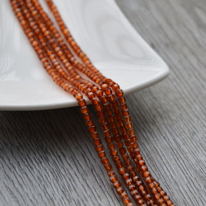 Natural Garnet Faceted Mini Sugar Cube <b>Beads</b> 2mm Square <b>Red</b> For Jewelry Making - Product Image 2