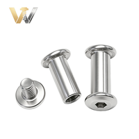 Vis de fixation mâle-femelle M3 M4 M5 M6, rivets métriques, acier inoxydable 304, tête plate chanfreinée, jeu de douilles hexagonales