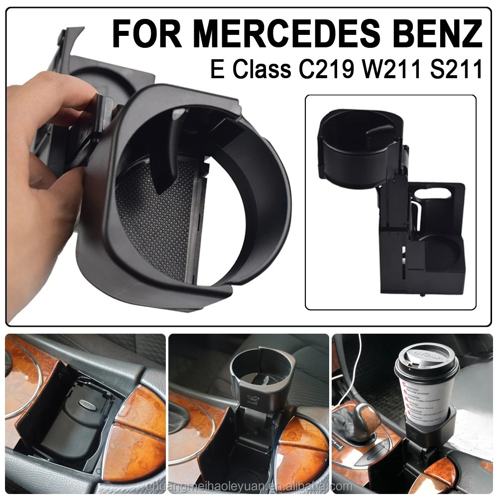 Kakulkomen Car Center Console Water Cup Holder for Mercedes Benz E-Class W211 CLS C219 - Replacement