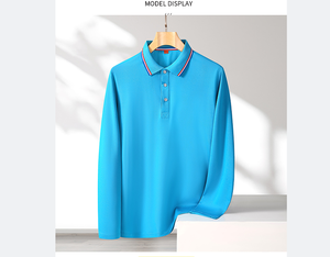 Polo unisex ropa de trabajo personalizada manga larga solapa logotipo personalizado cuello en <span class=keywords><strong>V</strong></span> Polo camiseta - Product Image 5