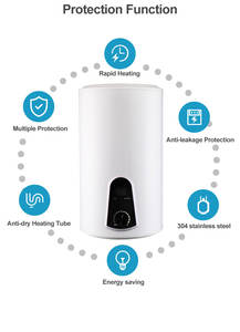 Calentador de Agua Eléctrico de Gran Capacidad de 50L, 60L, 80L, Montado en la Pared, para Hogar y Hotel, para Ducha - Product Image 6