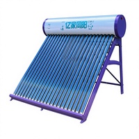 Sistema Solar de Tubos de Vacío Asequible, Inclinado, de Acero Galvanizado, para Uso en Hoteles y Hogares