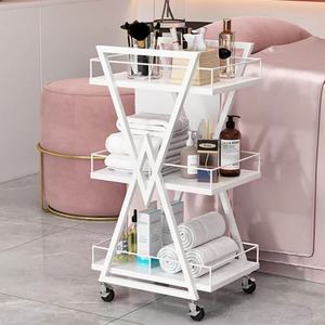 Professional <b>Tool</b> Trolley Rolling Spa Gold Side <b>Makeup</b> Cabinet Organizer Case Beauty Salon Trolley - Product Image 4