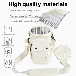Bolsa de Agua Deportiva Aislada Personalizada para Gimnasio, Bolsa de Nylon Portátil para Botella con Correa de Hombro Plegable - Product Image 5