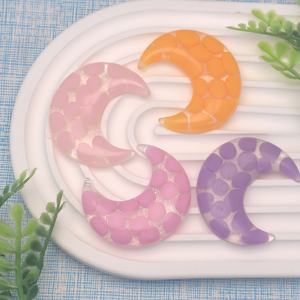 100ชิ้นชุดการ์ตูนดวงจันทร์รูปดาวน่ารักใหม่เรซินหลังแบนอุปกรณ์ตกแต่งงานฝีมือแบบทำมือ - Product Image 1