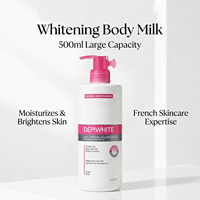 Crème hydratante et éclaircissante pour le corps, végane et biologique, pour peaux ternes, éclaircissement et hydratation intense, soin quotidien du corps, 500 ml