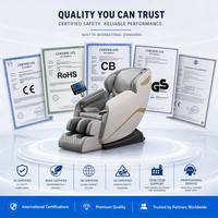 Fauteuil de massage LEERCON Global Trade Safe Spec Protocol, massage complet du corps, liaison cinétique de précision, Pro Pearl White Gold Healthcare