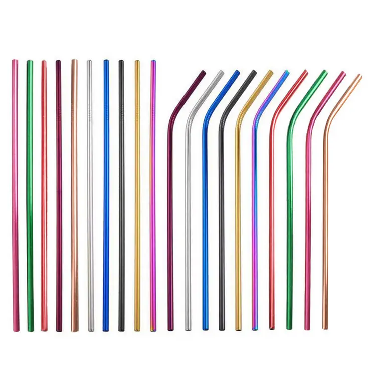 Portable Reusable 304 Stainless Steel Eco-friendly Straws Drinking Straw