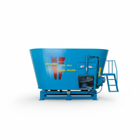 Nouveau mélangeur d'aliments TMR fixe TOTEM TMR-14, 14m3, acier au carbone, 45HP, temps de mélange de 15-20 min, vert, 380V, équipement d'élevage de bovins laitiers
