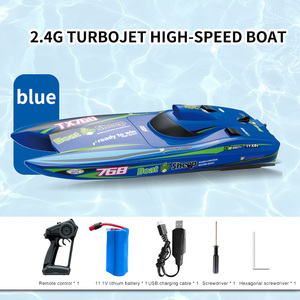Bateau à grande vitesse de 30 km/h pour enfants, modèle de bateau, refroidissement par eau, jouet d'été, jeu d'eau, SJY-TX768 2.4G, télécommande RC Turbojet Jet - Product Image 2