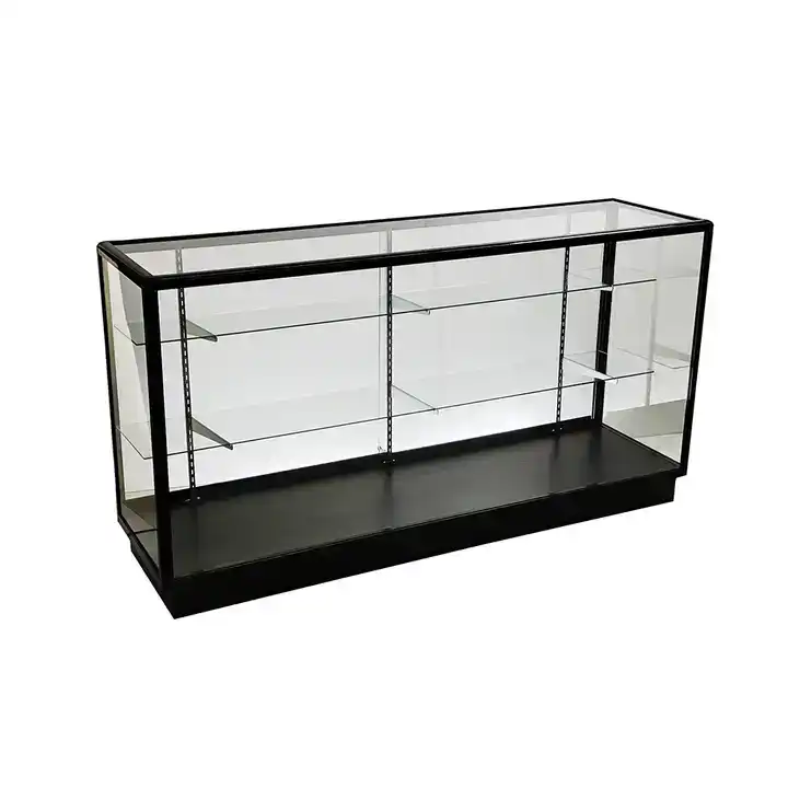 70'' Extra Vision showcase Display Cabinet MDF Tempered Glass Slide ...