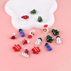 Christmas Glass <b>Beads</b> Snowman Gingerbread Tree Lampwork <b>Loose</b> <b>Beads</b> For Bracelet Making Jewelry Accessories - Product Image 1