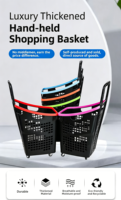 Panier de courses à grande capacité, durable, en plastique, pour supermarchés, magasins de détail