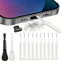 Kit de 13 embouts anti-poussière pour téléphone portable, outils de nettoyage pour haut-parleur et port de charge USB-C Type-C