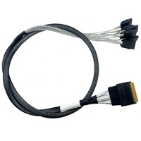 Cavo dati SFF 8654 8X a 8654 8X per connessione diretta, canale singolo SAS 24Gbps, SAS 12Gbps, SATA 6Gbps