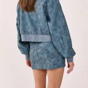 Ensembles décontractés personnalisés pour femmes : Vestes en similicuir et jupes pour filles – Ensemble deux pièces sur mesure pour femmes - Product Image 2