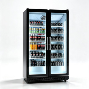 Nouvelle Vitrine Réfrigérée Commerciale à Double Porte Entièrement en Verre 2026 et Réfrigérateur à Boissons pour Magasin de Proximité - Product Image 3