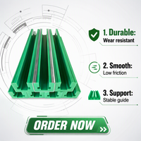 Bandes de protection robustes en plastique technique pour lignes d'automatisation, profilés en T pour machines d'emballage, guides de chaîne à rouleaux en PEHD, résistants à la chaleur