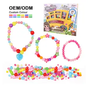 2024 Most Popular Girls Diy Craft Beads Jewelry Toys Kids Bracelet Making Diy Kit Beads Diy Toys Jewelry Making Toys