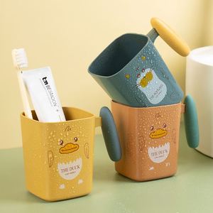 Promotional Thickened Little Yellow Duck Children's Cute Cartoon Creative <b>Large</b> Capacity Household Plastic Mouthwash <b>Cup</b> - Product Image 4