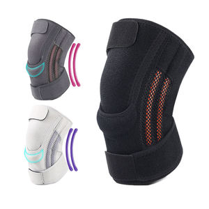 Genouillère de compression personnalisée avec coussinets en silicone confortables et stabilisateurs latéraux pour la tendinite et l'arthrite - Product Image 1
