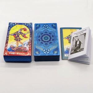 Cartes de tarot espagnoles en feuille d'or pour débutants, 78 cartes, boîte en plastique écologique, jeu de divination, guide bilingue - Product Image 3