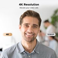 UGREEN 4K Ultra HD PC Web Kamerası Mikrofon Gizlilik Kapağı 70 FOV PDAF Otomatik Odaklama USB-C Adaptör Tak Çalıştır Akış ve Konferanslar için