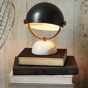 New Style Unique Metal Black Lampshade Desk Light Marble Base Bedroom <b>Bedside</b> Desk Office <b>Table</b> Lamp - Product Image 5
