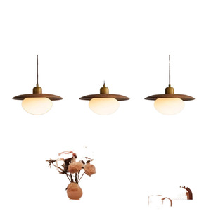 Lámpara colgante de estilo retro LED E27 redonda de una sola cabeza para iluminación de restaurante, bar o mostrador. - Product Image 5
