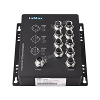 InMax EN50155 commutateur Ethernet ferroviaire 8x10/100M ports M12 étanche ip54 ip65 ip67 commutateur réseau Ethernet M12 8 ports