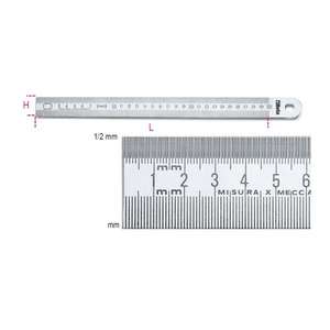 Reglas graduadas semirrígidas BETA - 016830150 hechas de acero inoxidable (paquete múltiple)-REGLAS FLEXIBLES EAN 8014230086088 - Product Image 1